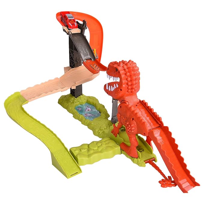 Pista De Carreras Dinosaurio Rex Con Sonido Orbital Car