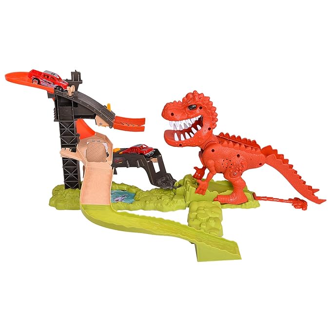 Pista De Carreras Dinosaurio Rex Con Sonido Orbital Car