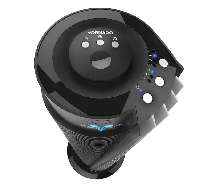 Vornado 173 ventilador de torre 37 tecnología de circulación V-flow diseño compacto abanico silencioso con 3 velocidades temporizador de 8hrs y control remoto(Reacondicionado)