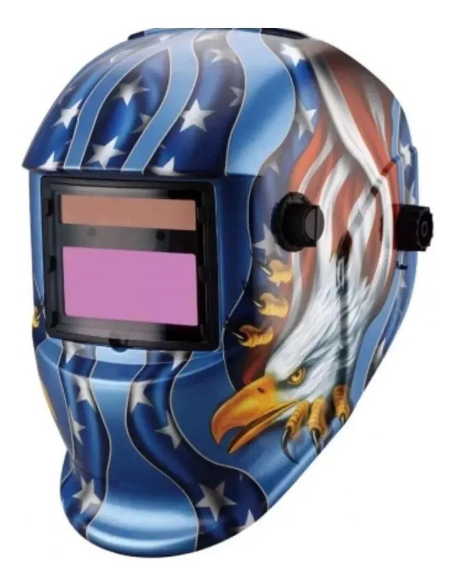 Careta Electrónica Soldar Automática Águila Adir 6710 Color Azul