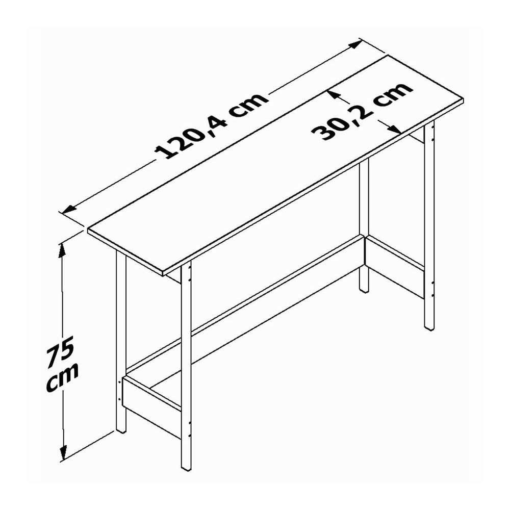 Mesa Recibidor de Pasillo, Mesa Auxiliar  Playcon Color Gris
