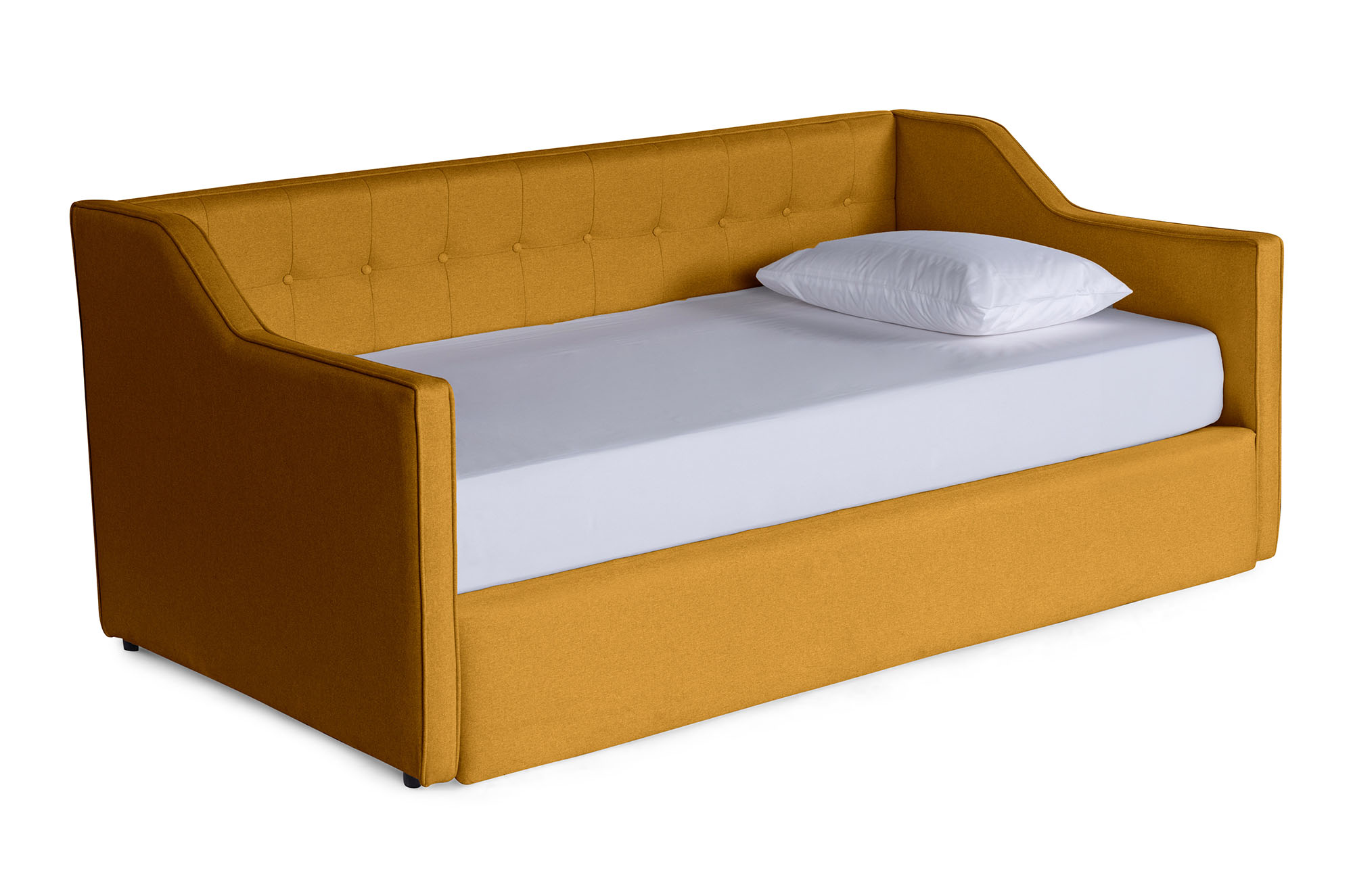Cama Daybed individual doble Albus Makora Mostaza No Incluye Colchones