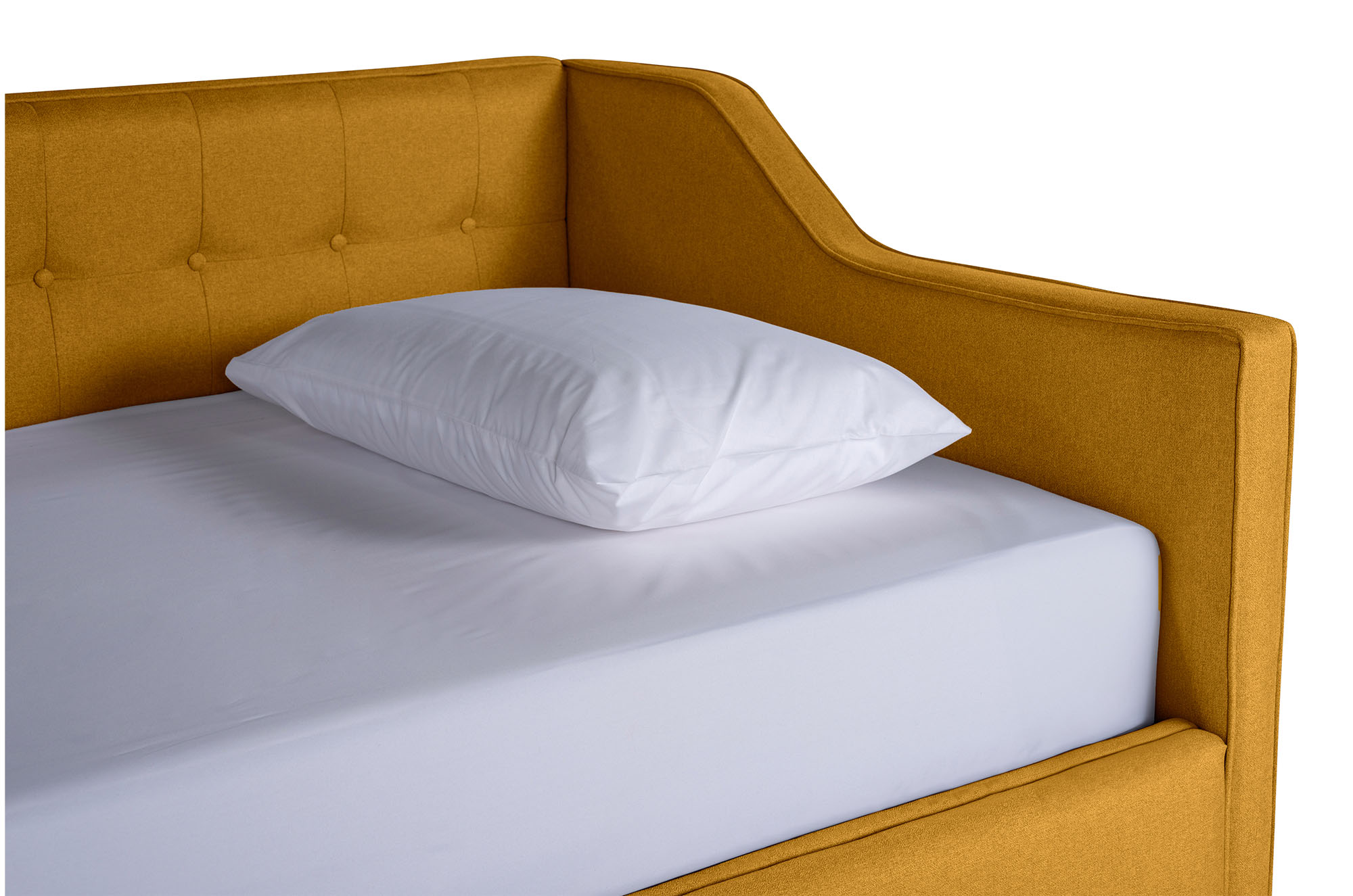 Cama Daybed individual doble Albus Makora Mostaza No Incluye Colchones