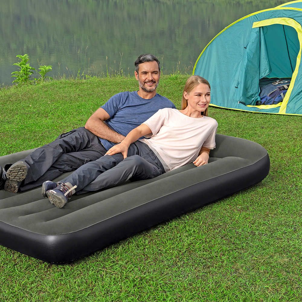 Colchon Inflable Bestway Matrimonial Camping Con Almohada