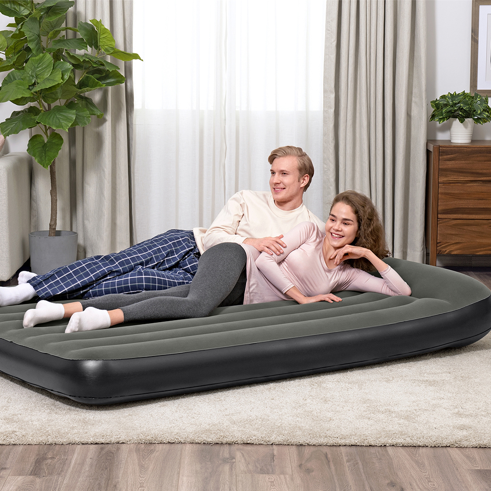 Colchon Inflable Bestway Queen Size Camping Con Almohada