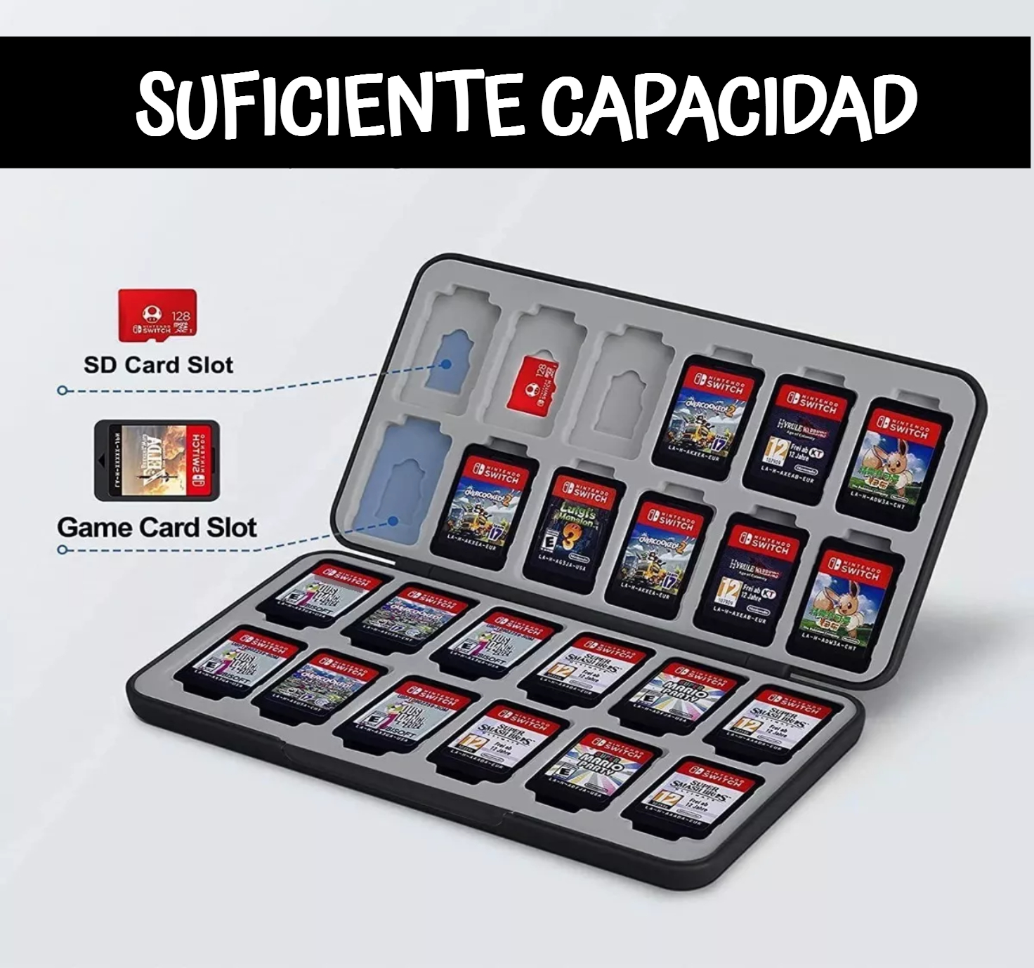 Funda De 24 Tarjetas De Juego Para Nintendo Switch/ Oled.