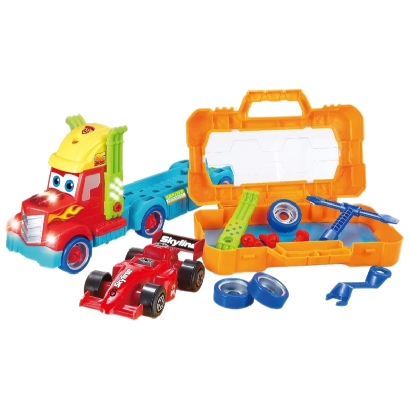 Tráiler De Juguete Desarmable Fórmula 1 Luz Y Sonido