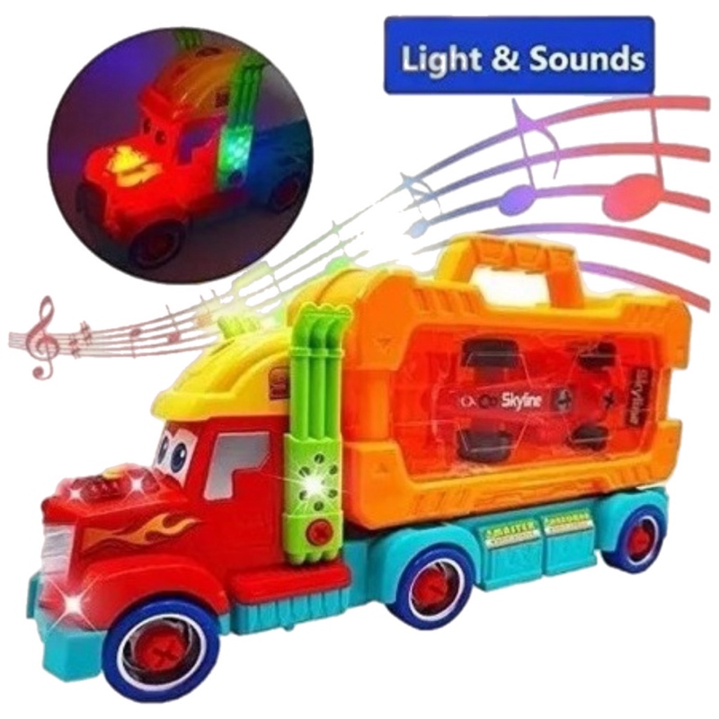 Tráiler De Juguete Desarmable Fórmula 1 Luz Y Sonido