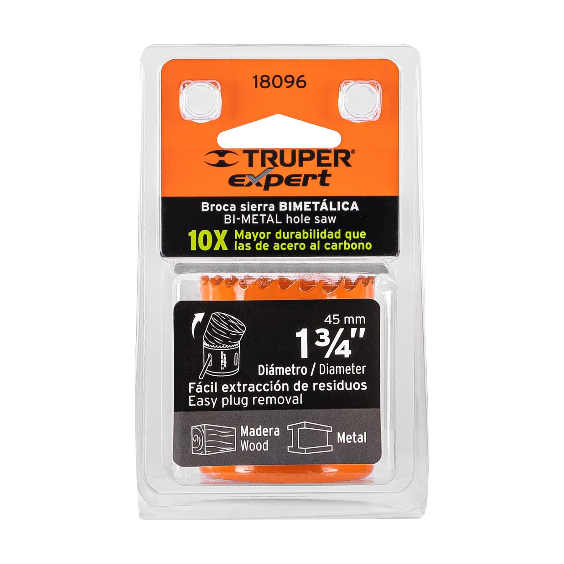 BROCASIERRA BIMETÁLICA 1-3/4", TRUPER EXPERT 18096