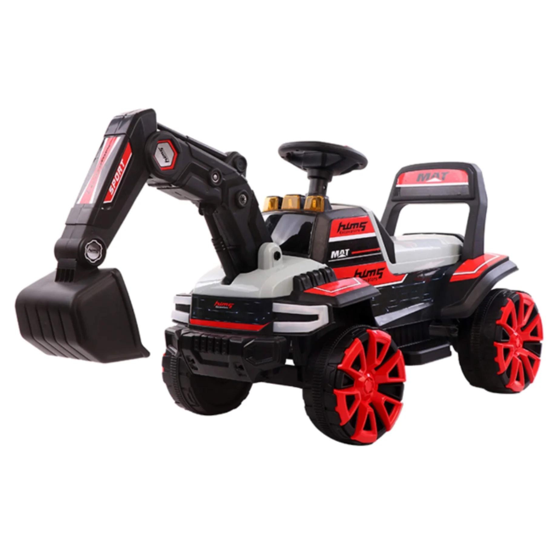 Juguete Montable Eléctrico | Excavadora | Recargable | Rojo