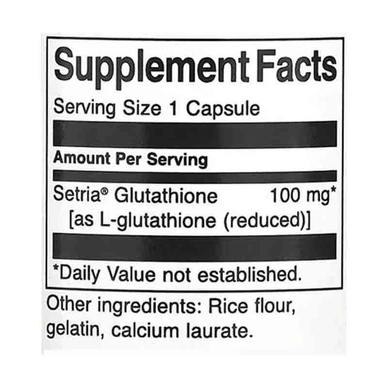 L-Glutation 100mg 100 capsulas Swanson Antioxidante Glutathione
