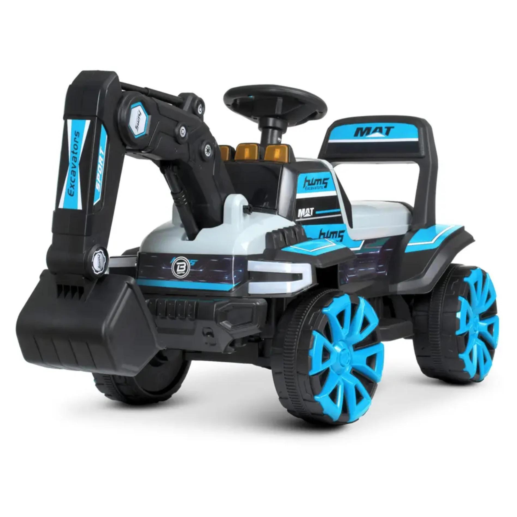 Juguete Montable Eléctrico Excavadora Recargable Azul