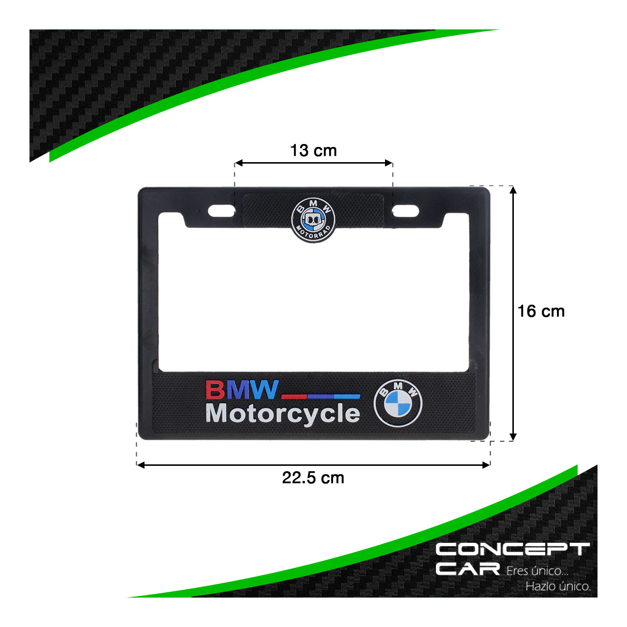 Marco Portaplaca Moto Plastico Impreso Placa Grande Bmw