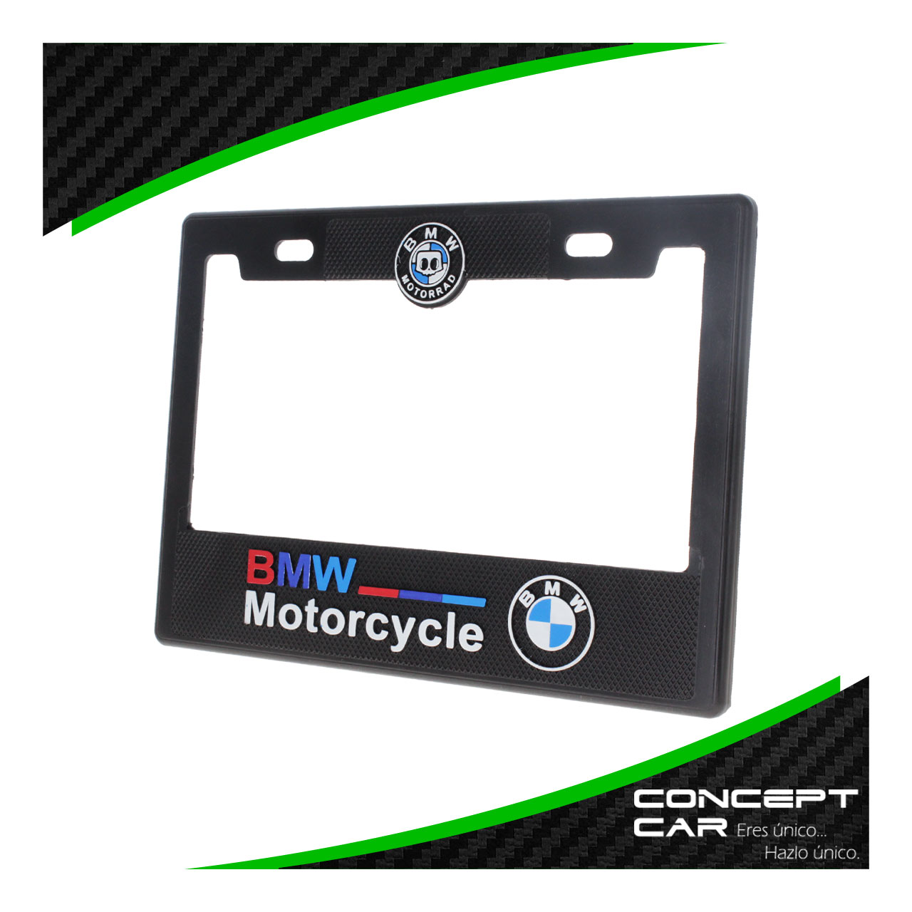 Marco Portaplaca Moto Plastico Impreso Placa Grande Bmw