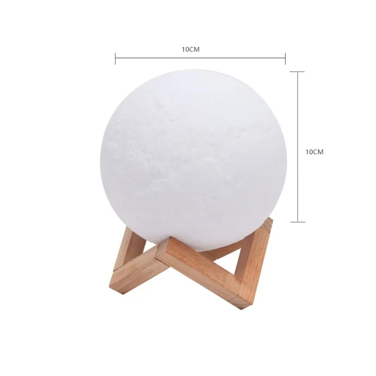 Lampara Luz Nocturna LED recargable 3D lámpara Luna táctil decoración hogar USB adorno led brillo