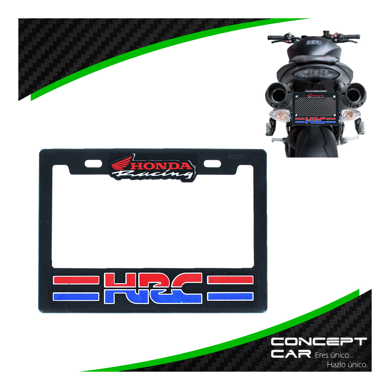 Marco Porta Placa Moto Plastico Impreso Placa Grande Honda