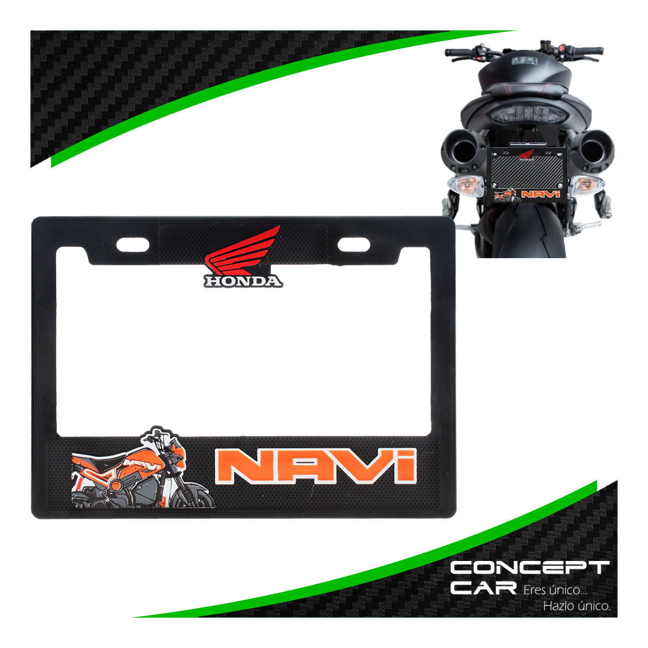 Marco Porta Placa Moto Plastico Impreso Placa Grande Honda