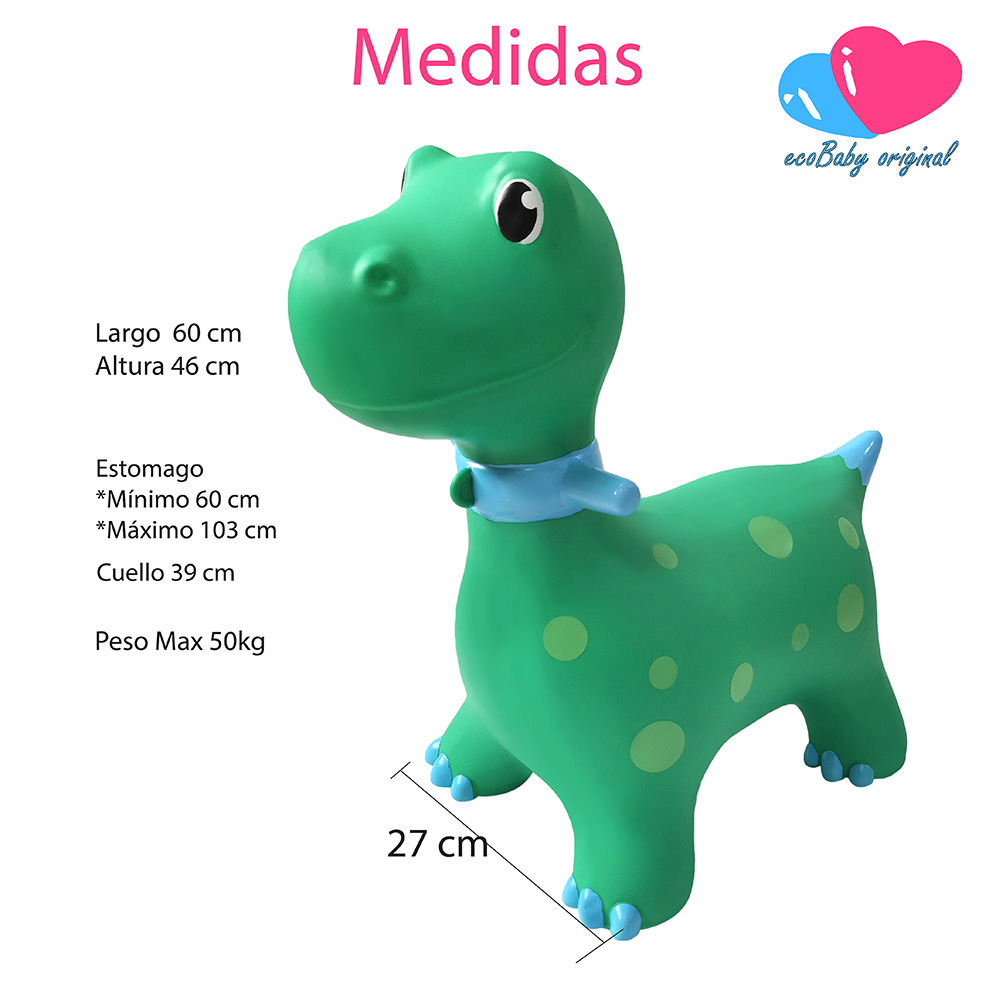 Montable Inflable Brincolin Ecobaby Original Dinosaurio Azul