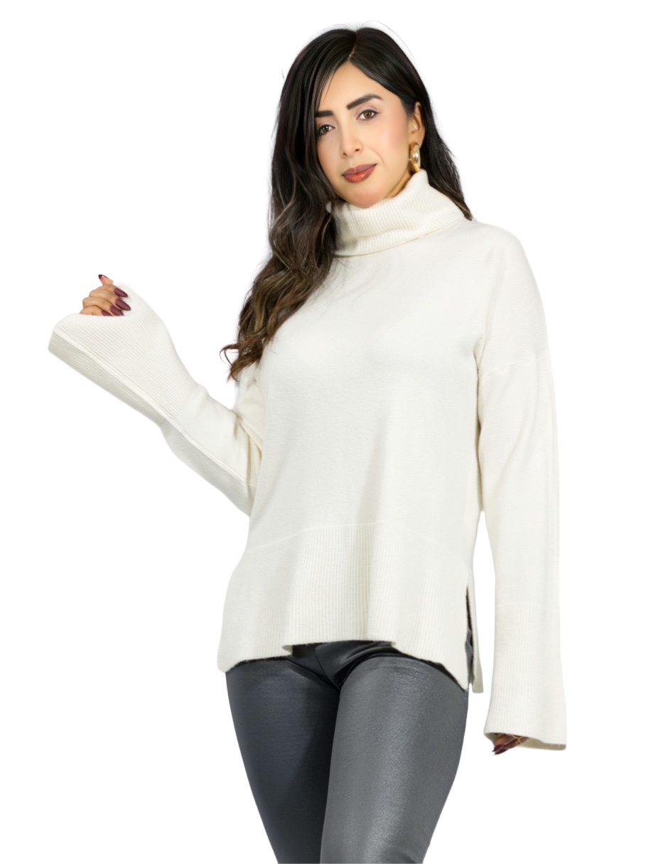 Suéter cuello tortuga para mujer