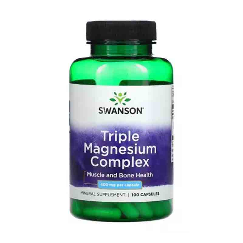 Triple Magnesio Complex 400mg 100 capsulas Swanson Citrato de Magnesio