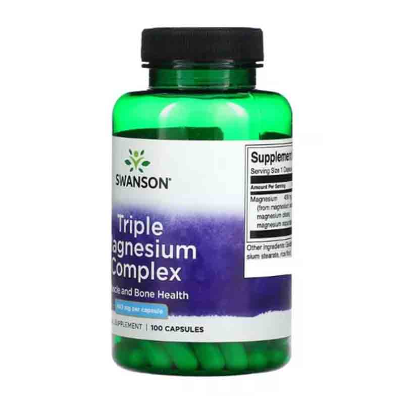 Triple Magnesio Complex 400mg 100 capsulas Swanson Citrato de Magnesio