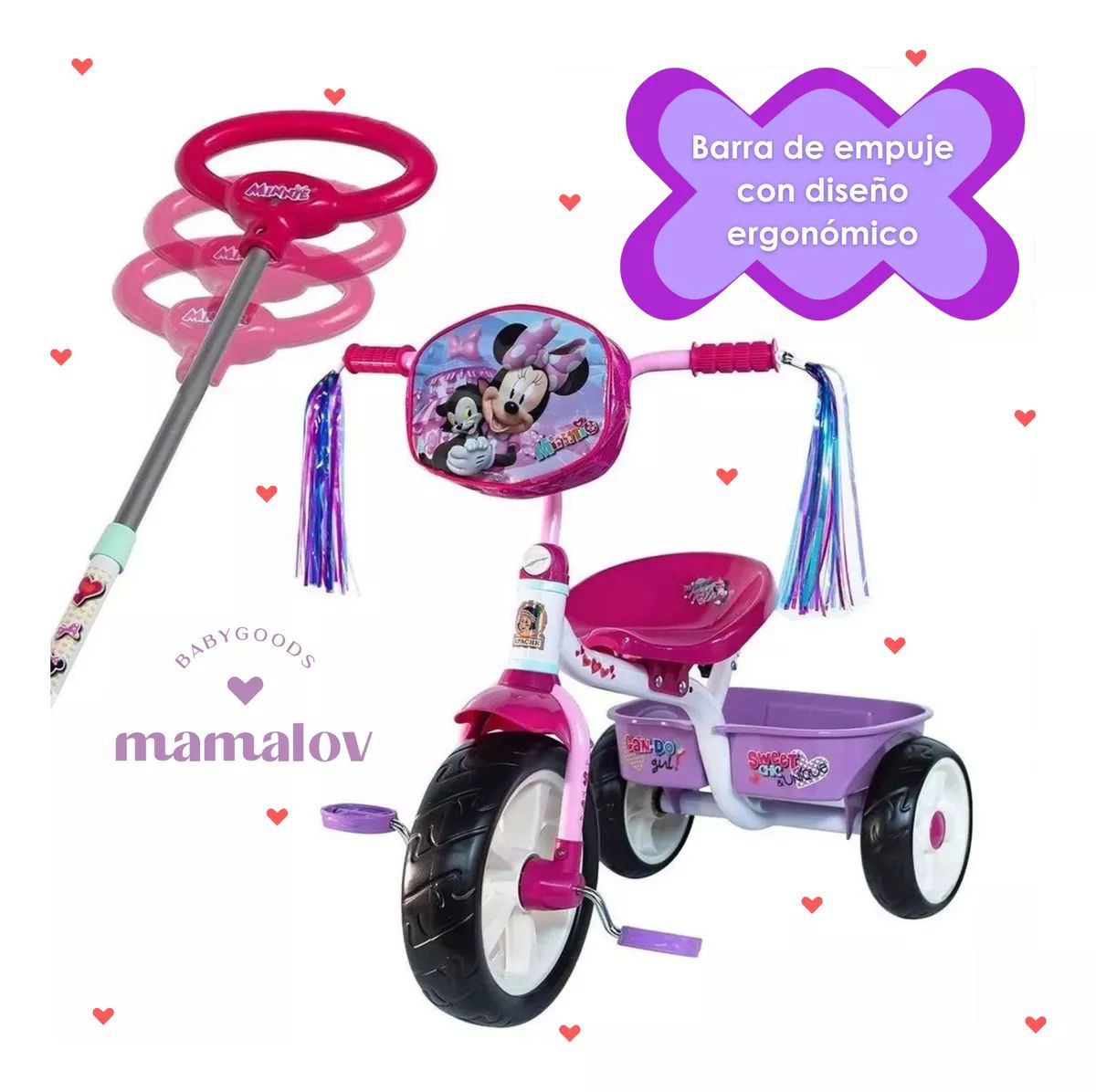 Triciclo Infantil Triciclo Apache De Minnie Mouse Triciclo Apache