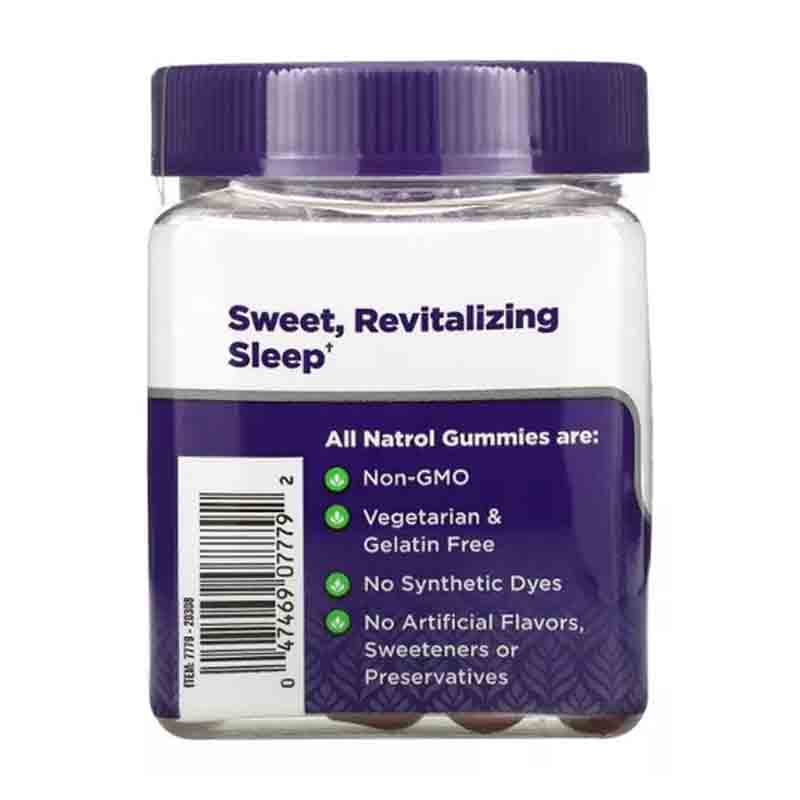 Sleep Calm Melatonina 6mg + L-Teanina 100mg Natrol 60 gomitas sabor fresa 