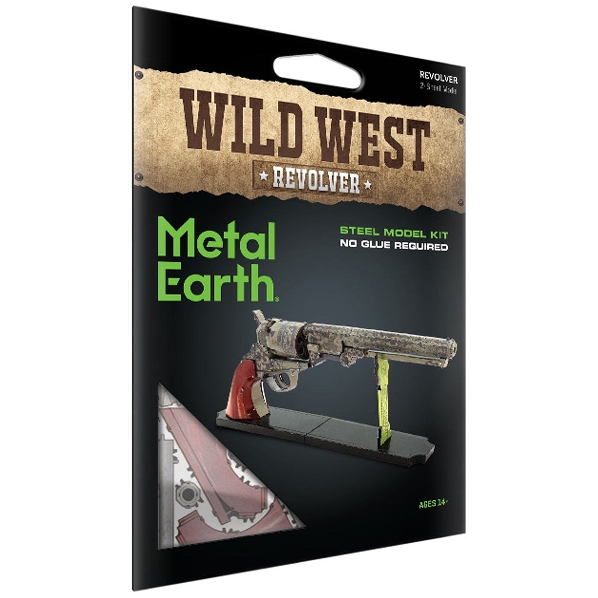 Rompecabezas Metálico 3d Revólver del Salvaje Oeste.