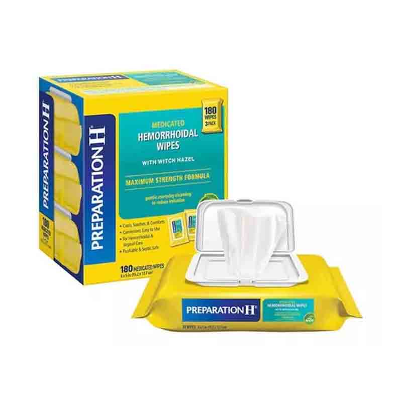 Toallas Hemorroides Preparation H 180u Con Aloe Alivia Higiene 