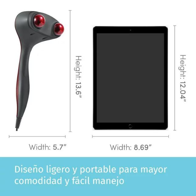 Homedics Masajeador Portátil A Percusión Con Calor Thera-P Percussion HHP-285H