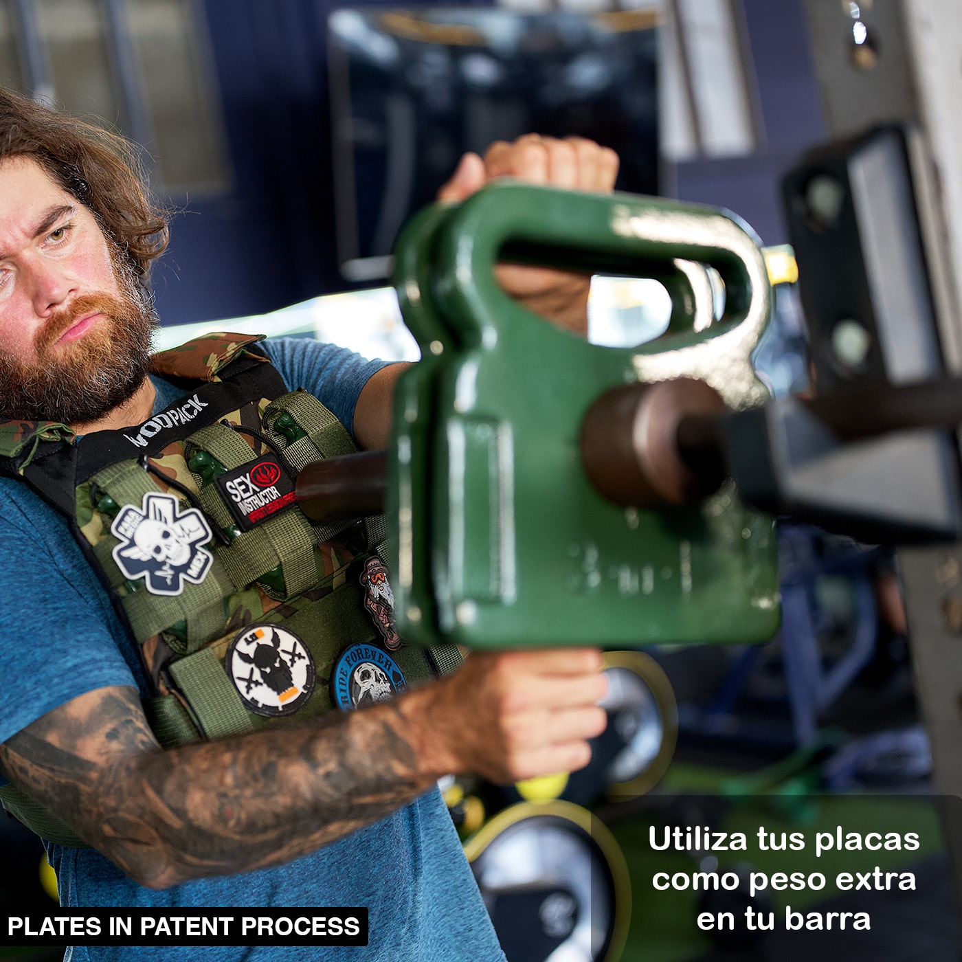 Chaleco de peso Crossfit táctico Grenade 26 k Green WODPACK