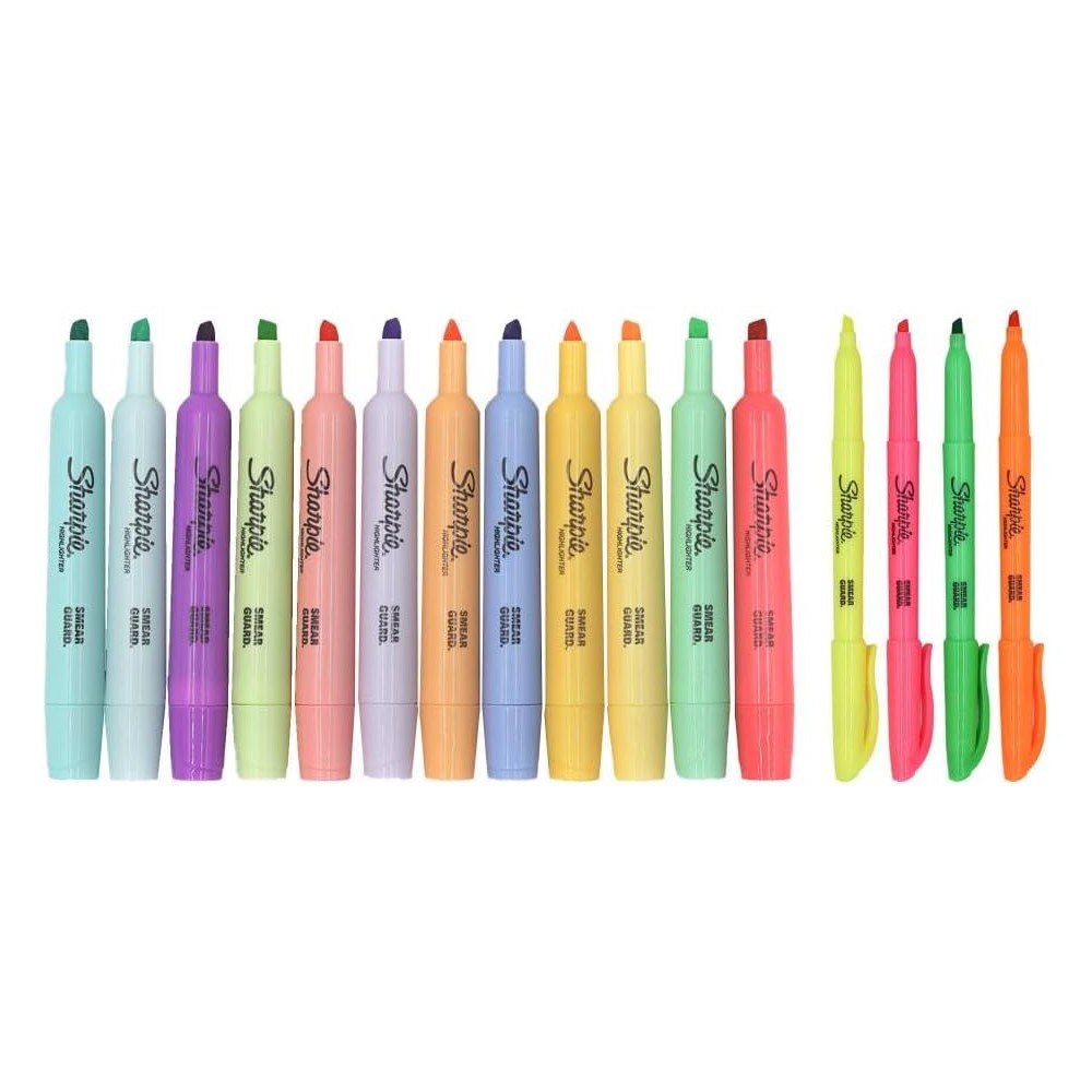 Sharpie Marcadores de Texto Resaltadores Pastel, Pocket y Tank, 16 piezas