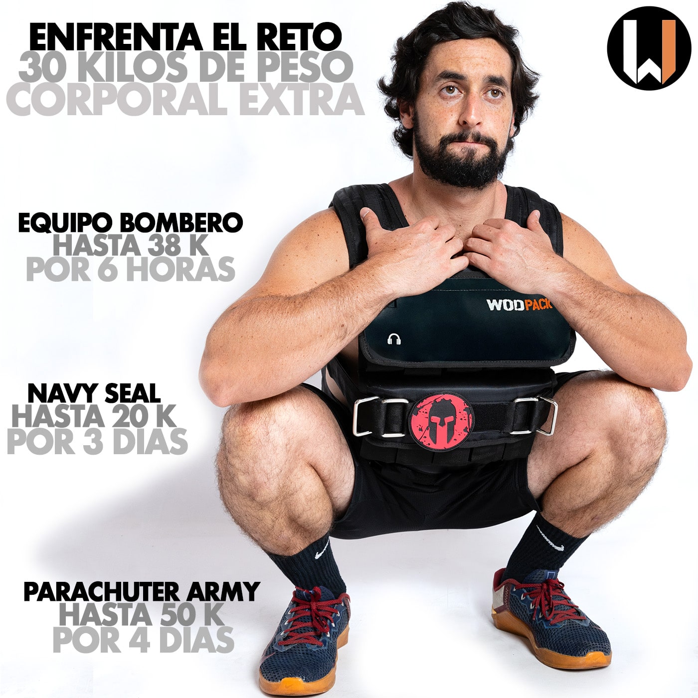 Chaleco de peso Men 30 K Crossfit WODPACK