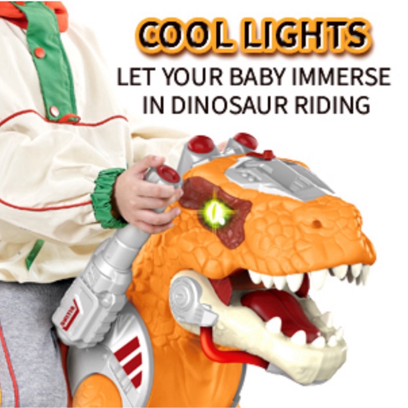 Dinosaurio Rex Montable Con Luz Sonido Y Lanza Vapor Scooter