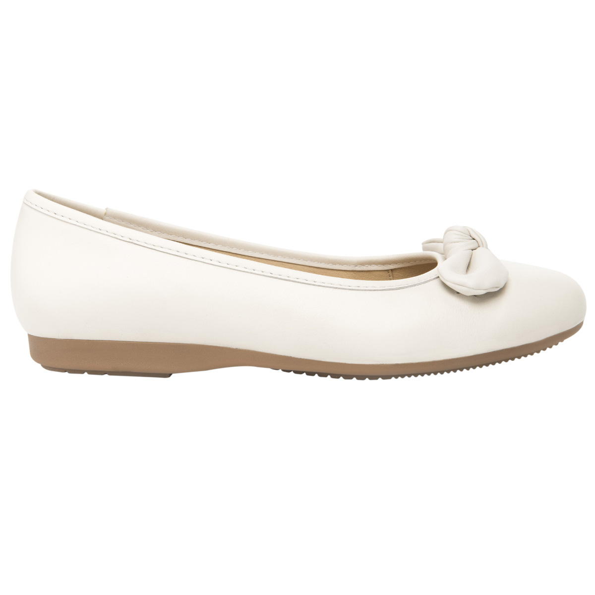 Zapato Ballerina Flexi Para Mujer 116309 Hueso Clasico Moño