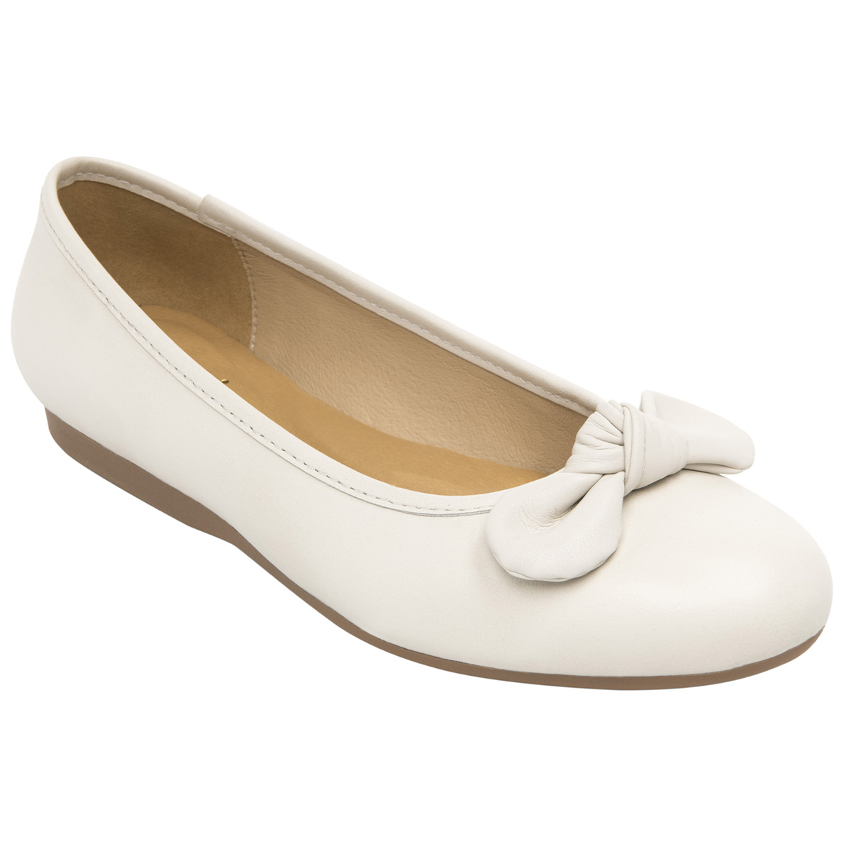 Zapato Ballerina Flexi Para Mujer 116309 Hueso Clasico Moño
