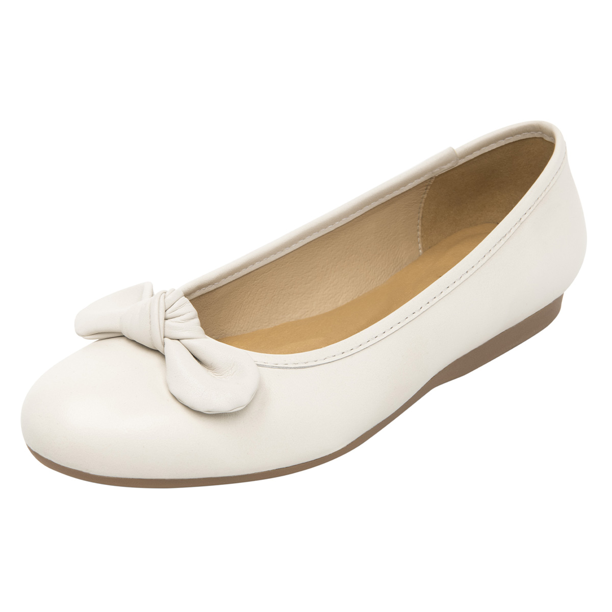 Zapato Ballerina Flexi Para Mujer 116309 Hueso Clasico Moño