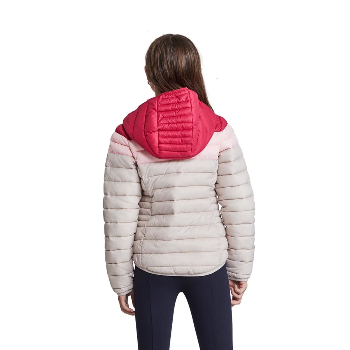 Chamarra tricolor capitonada para niña, marca Holly Land Kids, mod. 1088954