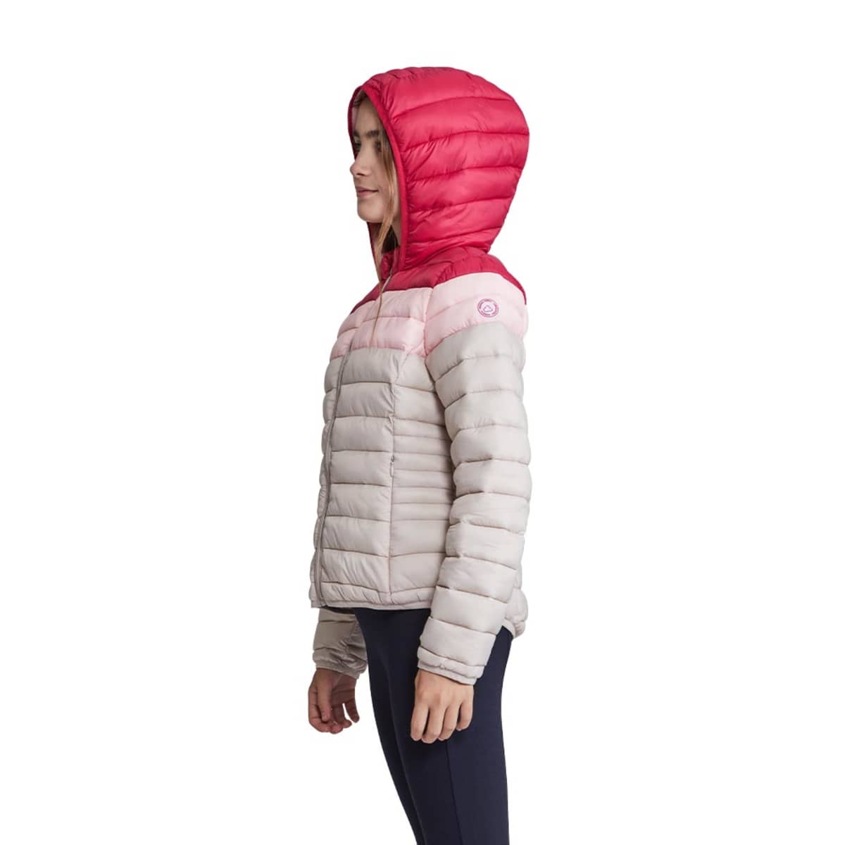 Chamarra tricolor capitonada para niña, marca Holly Land Kids, mod. 1088954