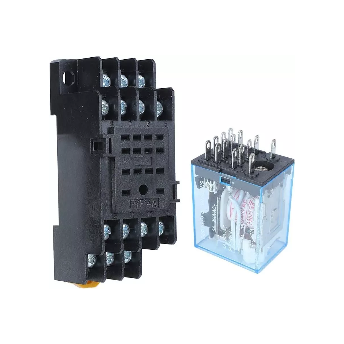 Relé Encapsulado Con Base Carril Din Bobina 110v