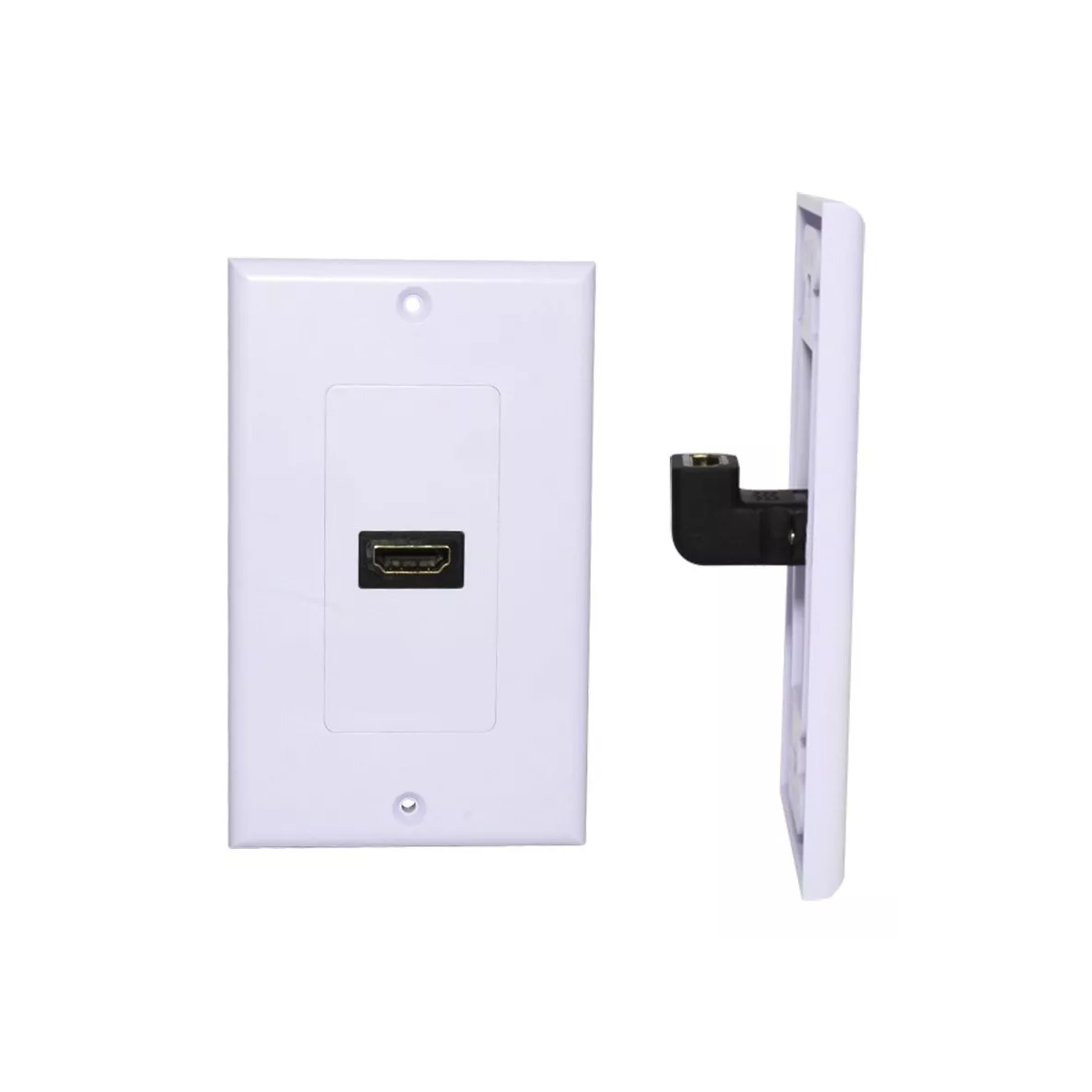 Placa De Pared 1 Puerto Hdmi 1080p Conector 90 Grados Hembra