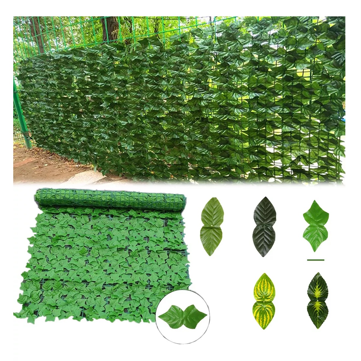 Follaje Rollo Cerca Planta Artificial Jardín Vertical 1m*3m Tipo3