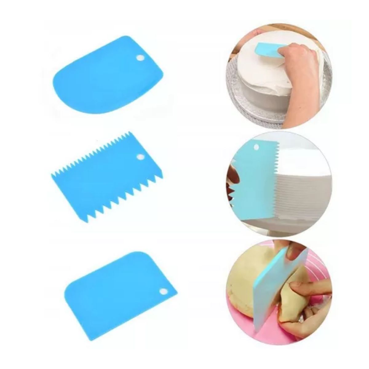 Kit De Herramientas Para Hornear Repostería Peine Raspa 9 pzs, Azul