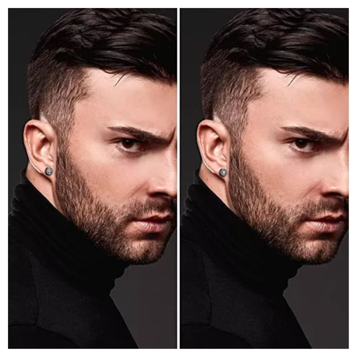 6 Pares Aretes Con Piercing Pendientes Runas Vikingas Hombre Negro