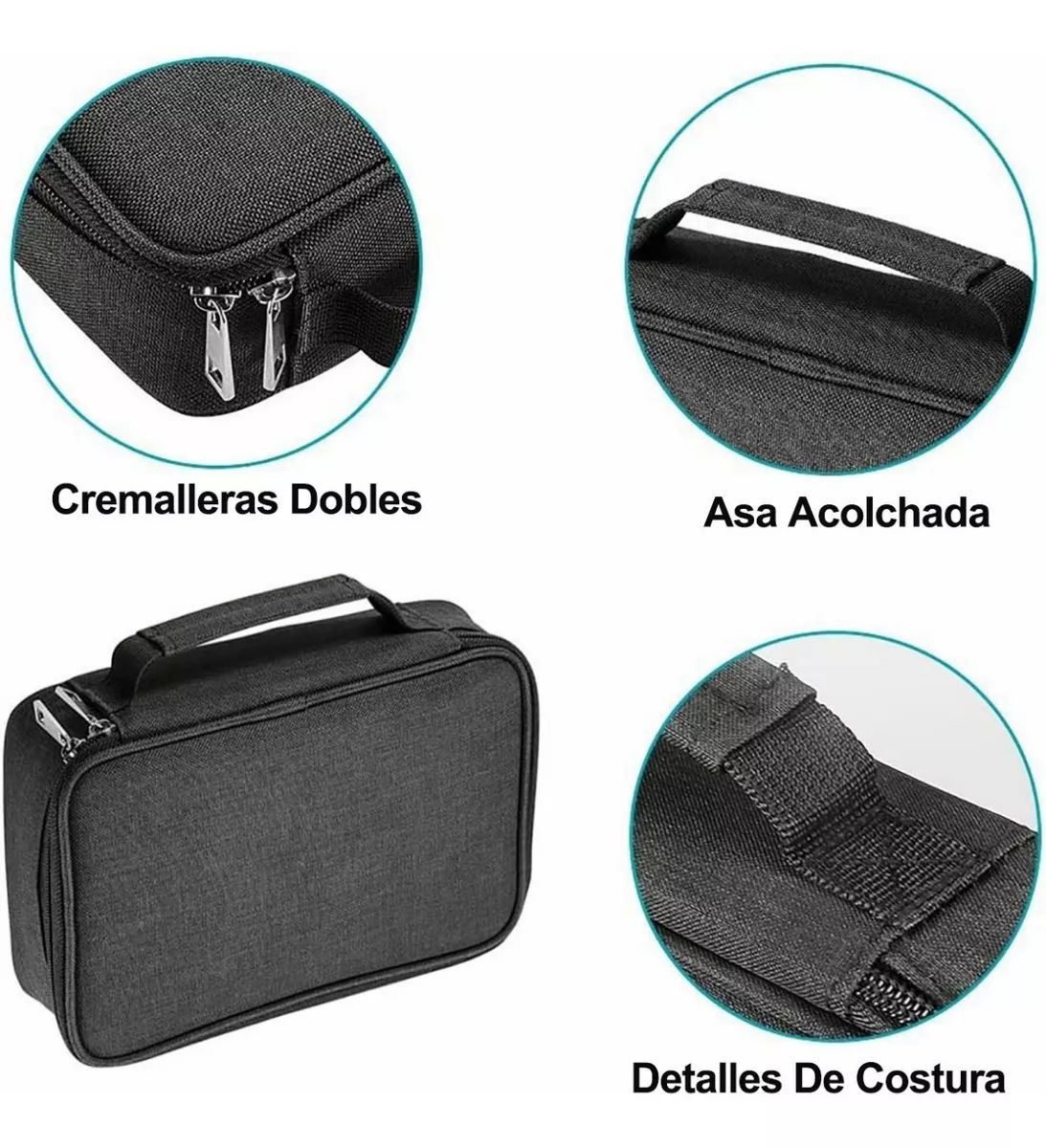 Estuche Para Lápices 72 Ranuras Lapiceras Organizador Escolar color NEGRO