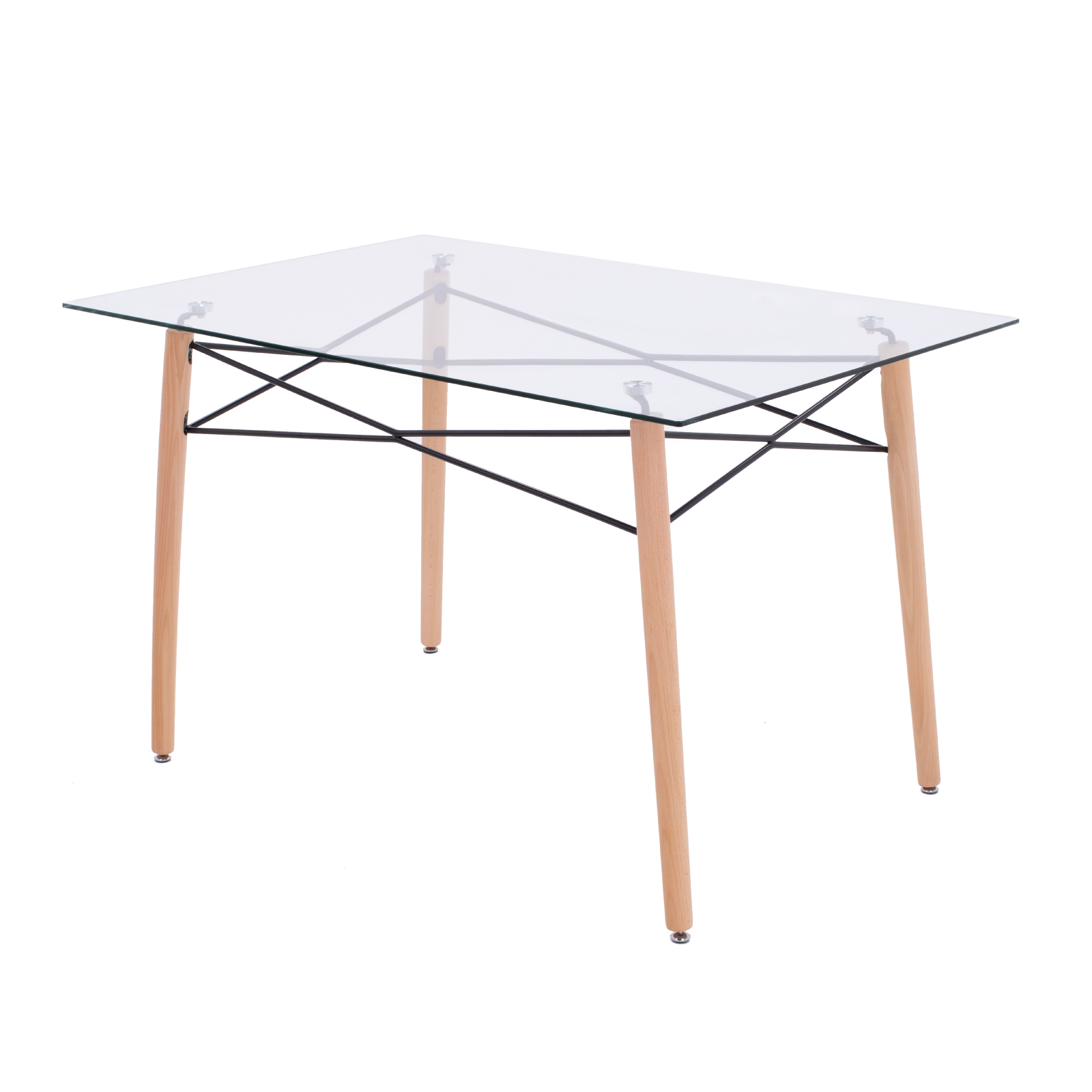 NINON HOME Mesa Comedor Vidrio Templado Minimalista | 6 Personas | Interior hogar | Exterior Jardin