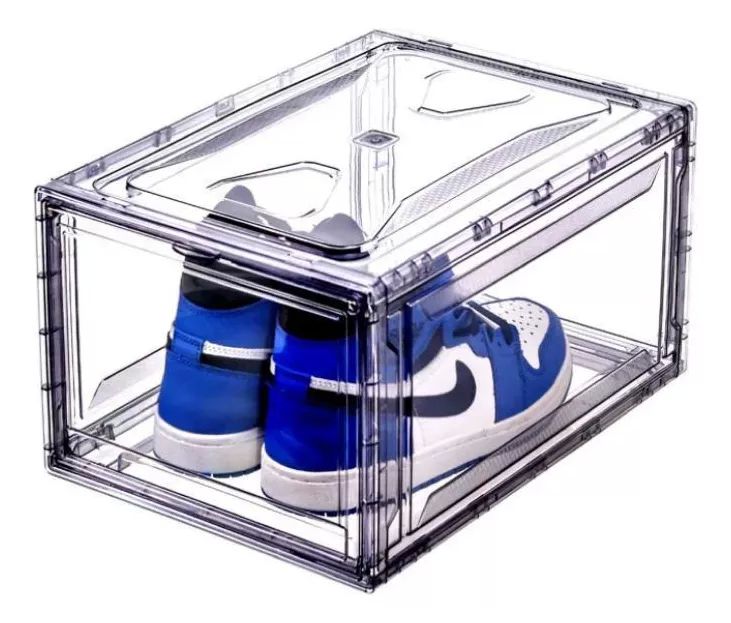 Cajas Zapatos Tenis Apilable Premium Transparente Imantada