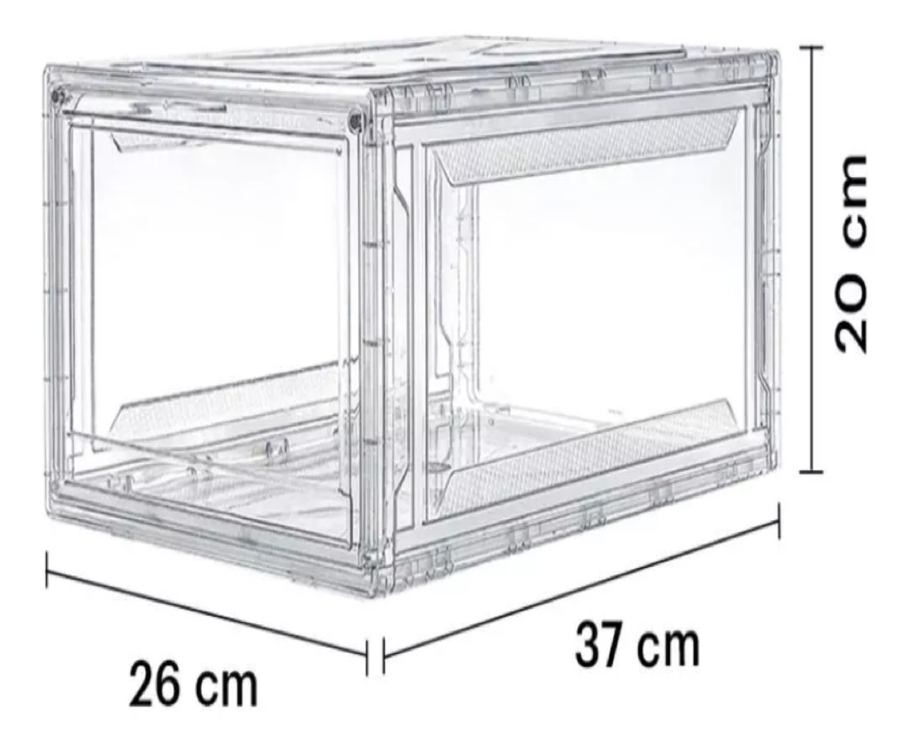 Cajas Zapatos Tenis Apilable Premium Transparente Imantada