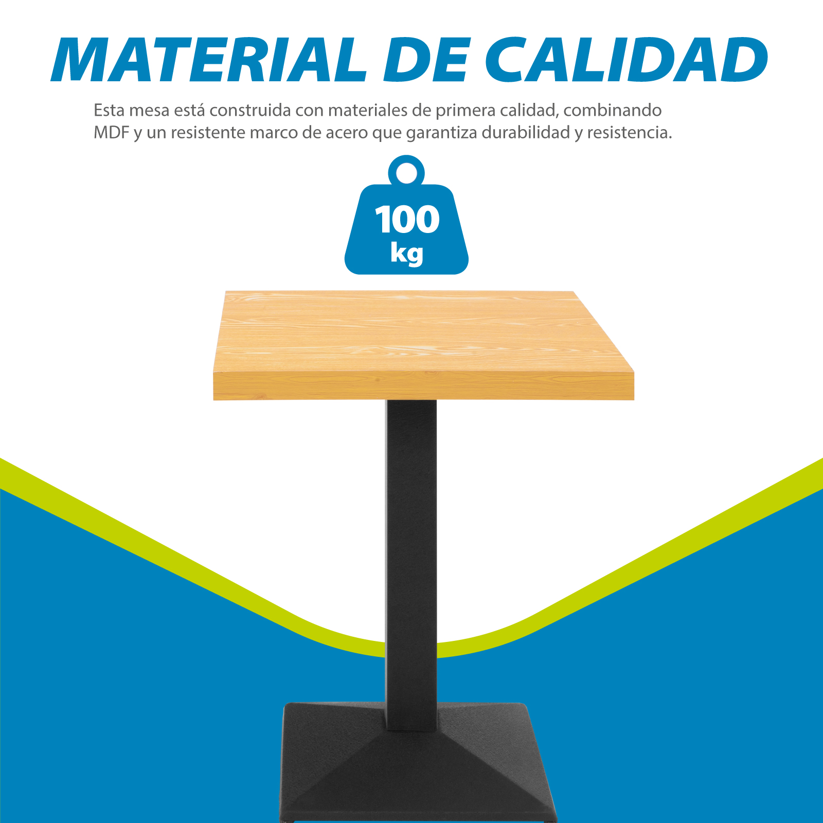 Onof Mesa de Comedor Cafe | Tipo Madera | 6 Personas para reuniones (Mediano)