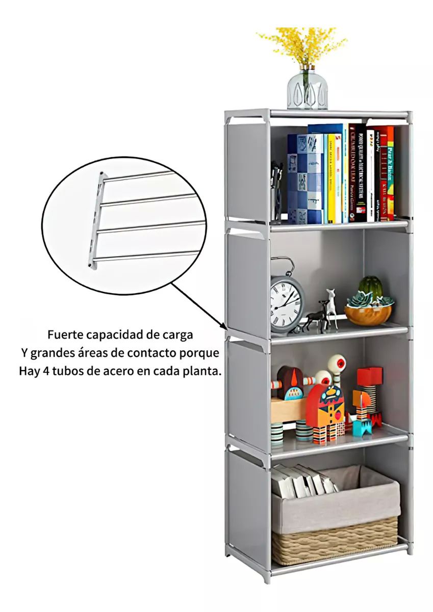 Mueble Organizador 5 Niveles Sencillo Armado Facil Portáti